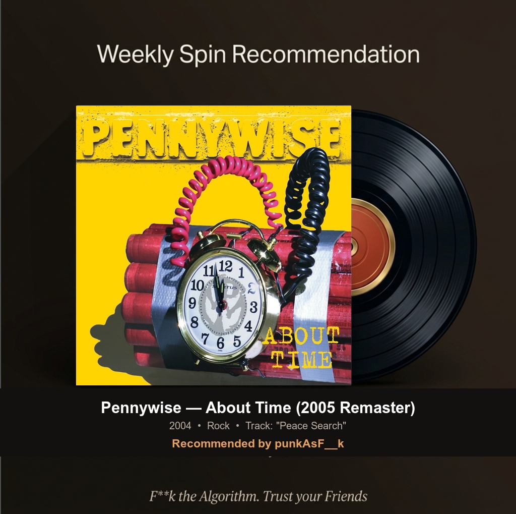 About Time (2005 Remaster) by Pennywise | Weekly Spin
